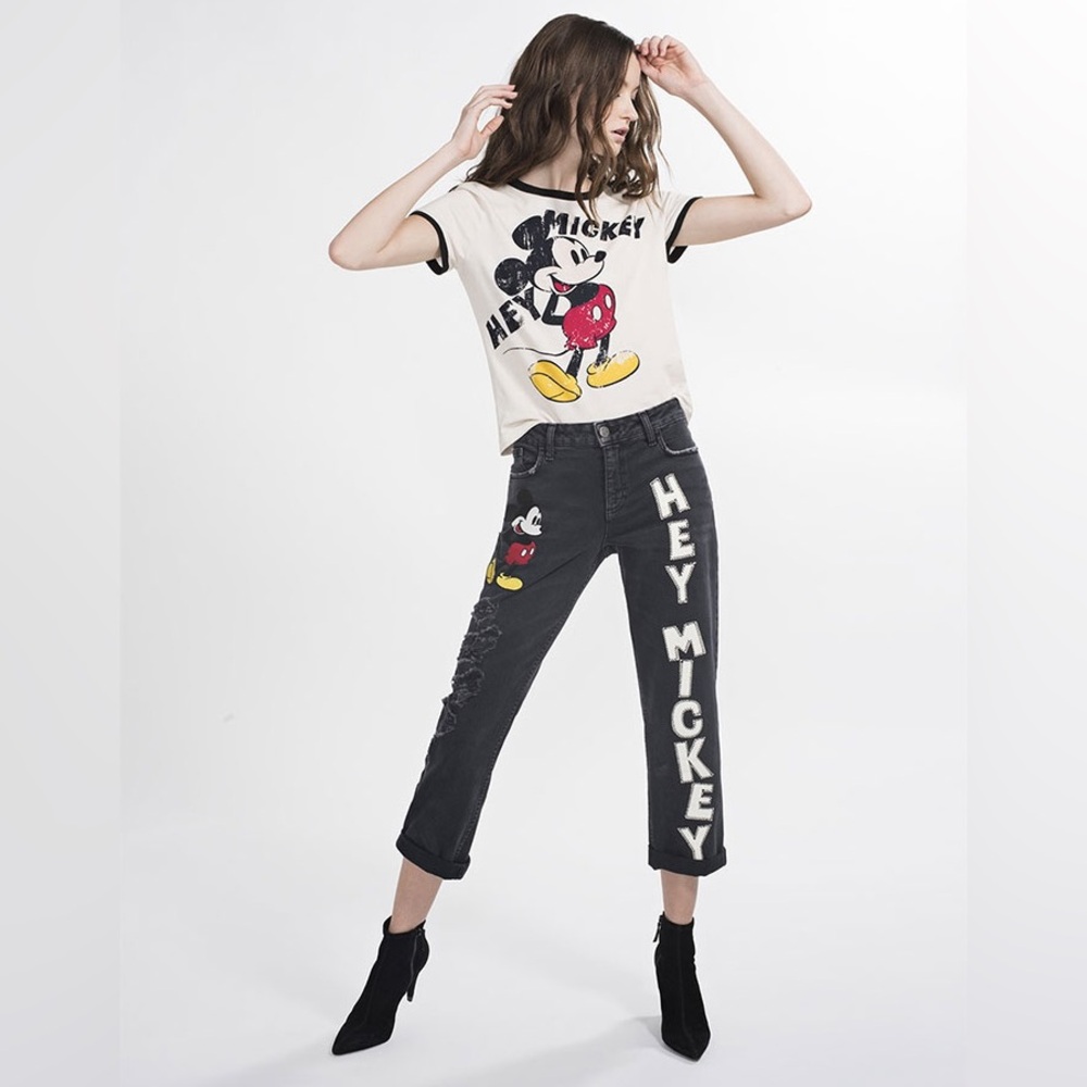 AO.LA by Alice + Olivia Disney Mickey Mouse Jeans
